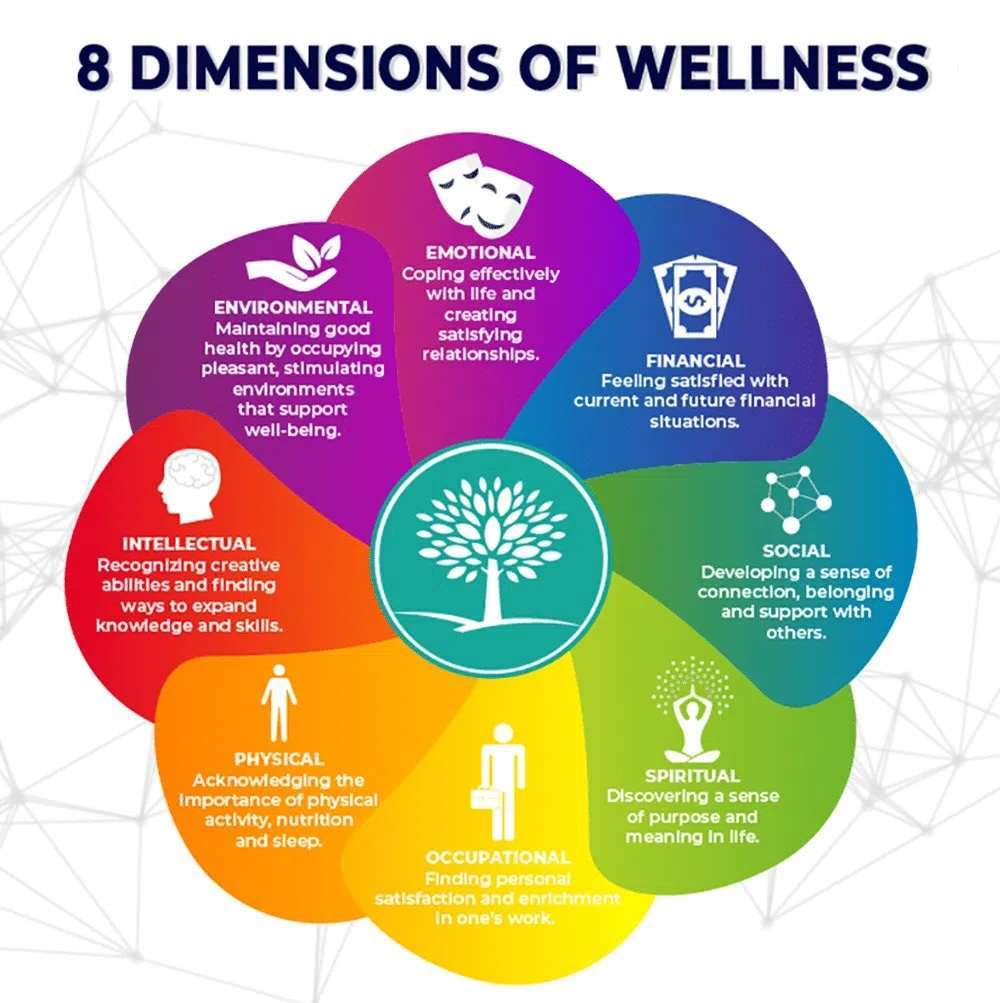 describes a holistic approach to wellbeing, where your mind, body, and spirit are interconnected